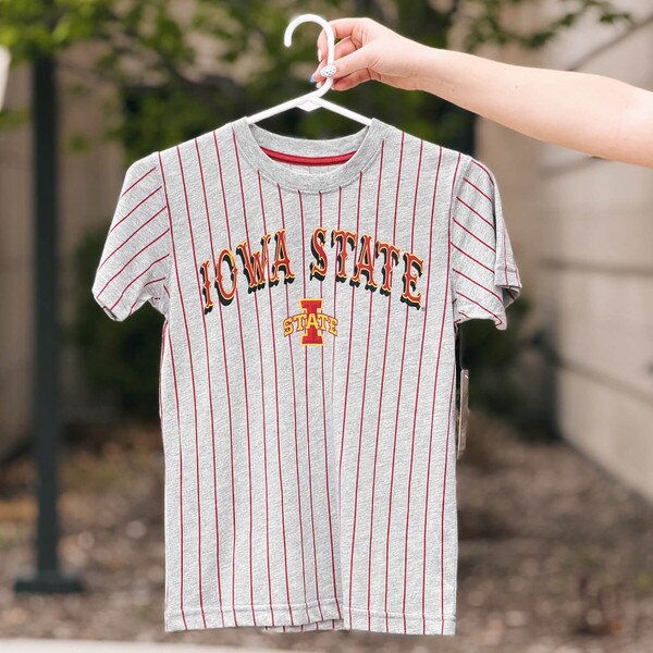 Colosseum Youth I-State Heather Gray Short Sleeve T-Shirt front